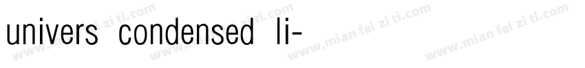 univers condensed li字体转换